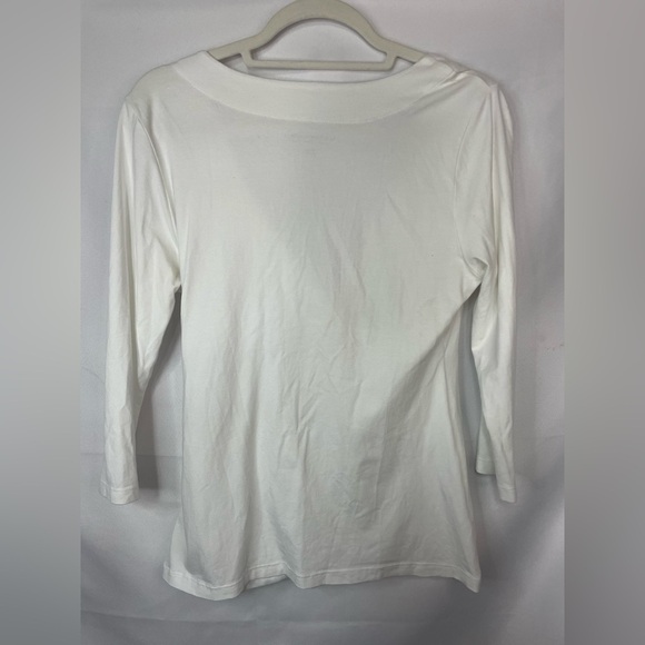 Soft Surroundings faux wrap blouse. Beautiful draping in the front. - Picture 3 of 4
